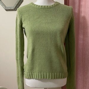 Vintage GAP Light Green Women's Crew Neck Knit Sweater